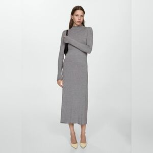 Mango Knitted High Neck Dress XS